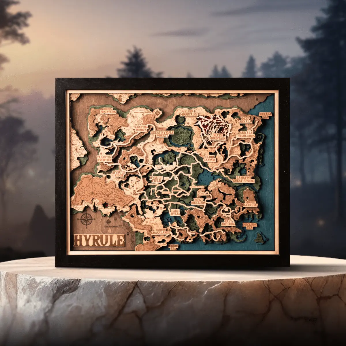 3D HYRULE WOOD MAP 2.0 ZeWood Inc.