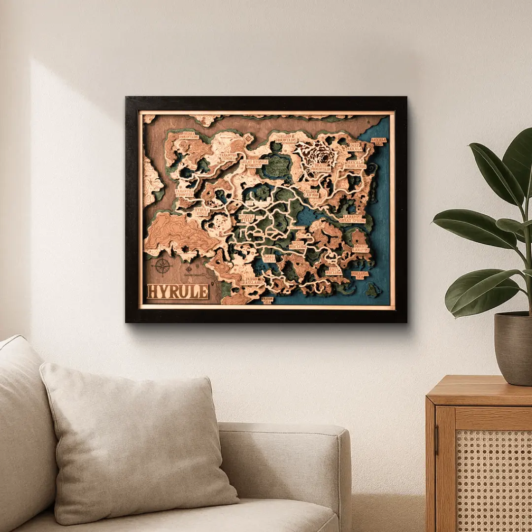 3D HYRULE WOOD MAP 2.0 ZeWood Inc.