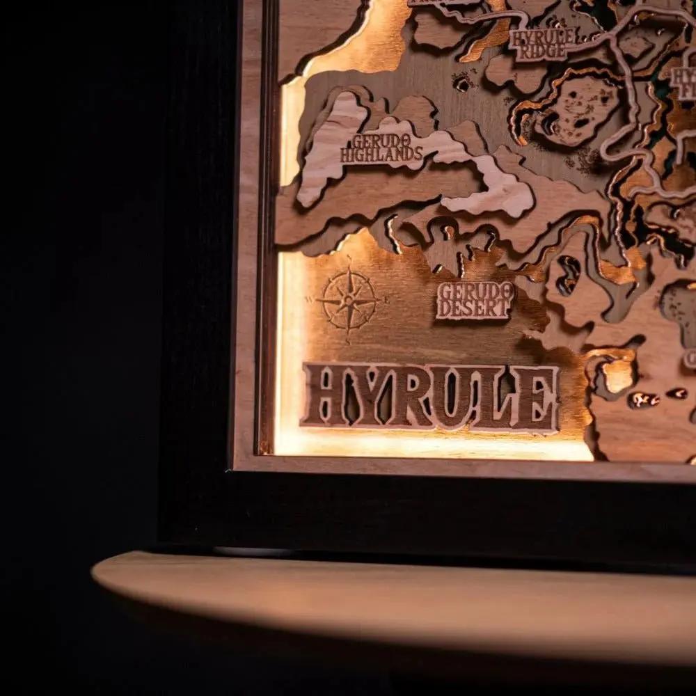 3D HYRULE WOOD MAP WITH LIGHTING ZeWood Inc.