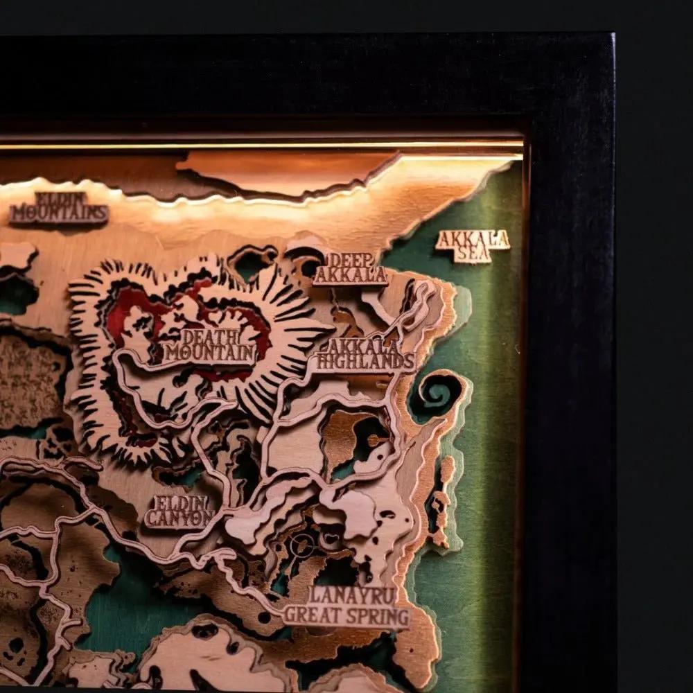 3D HYRULE WOOD MAP WITH LIGHTING ZeWood Inc.