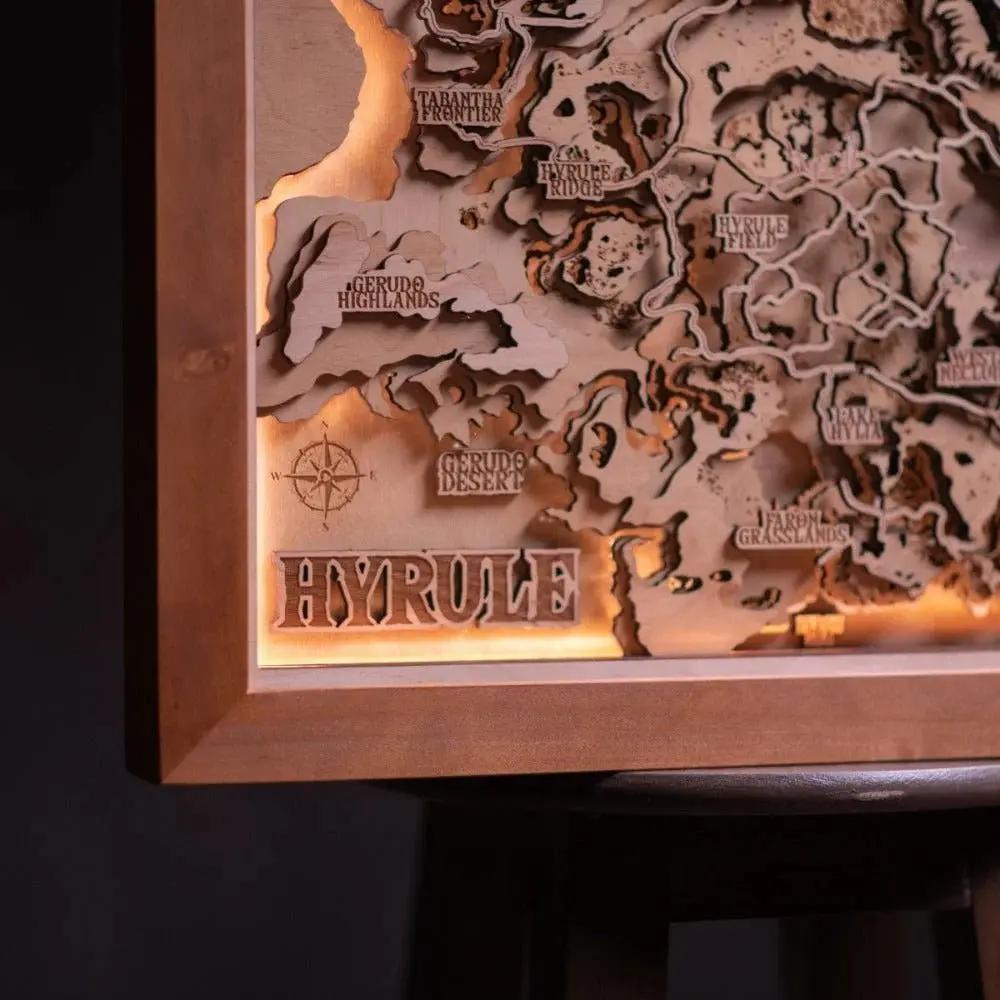 3D HYRULE WOOD MAP WITH LIGHTING ZeWood Inc.