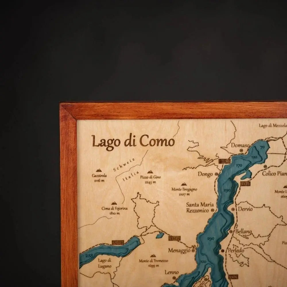 3D LAKE COMO WOOD MAP ZeWoodMap