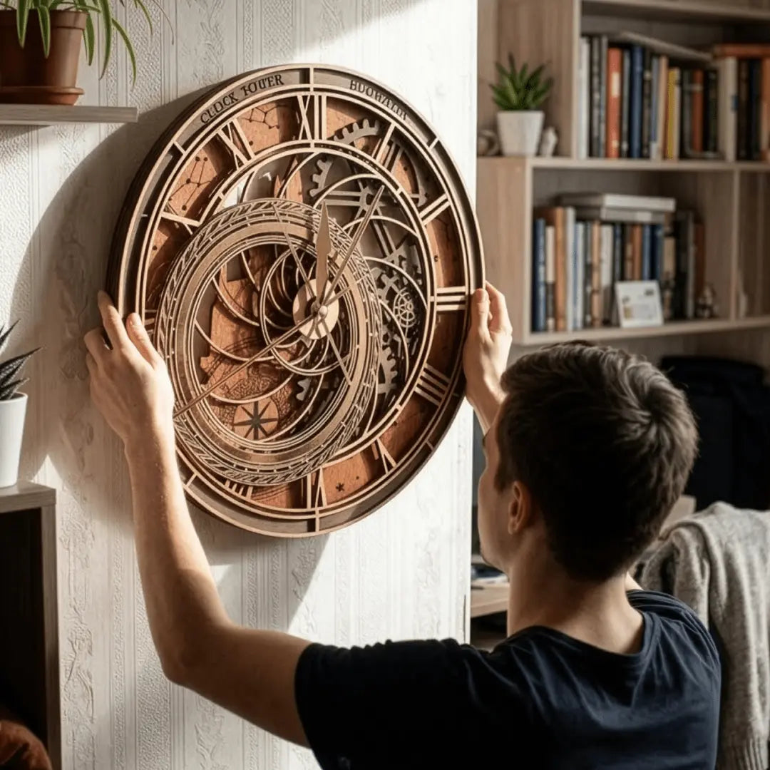 HANDCRAFTED HOGWARTS™ CLOCK TOWER 3D WALL CLOCK - OFFICIALLY LICENSED - HARRY POTTER ZeWood Inc.