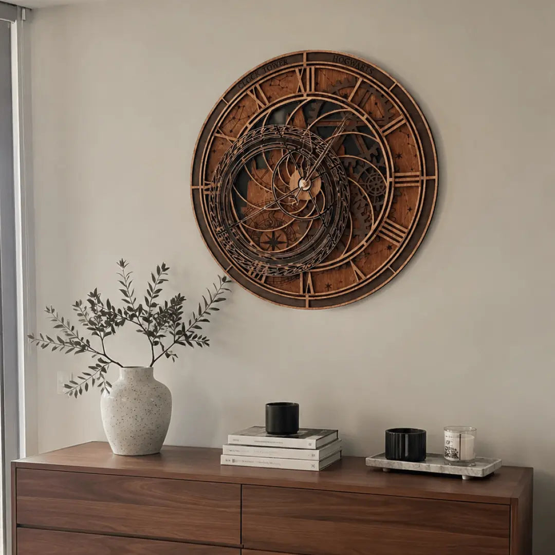 HANDCRAFTED HOGWARTS™ CLOCK TOWER 3D WALL CLOCK - OFFICIALLY LICENSED - HARRY POTTER ZeWood Inc.