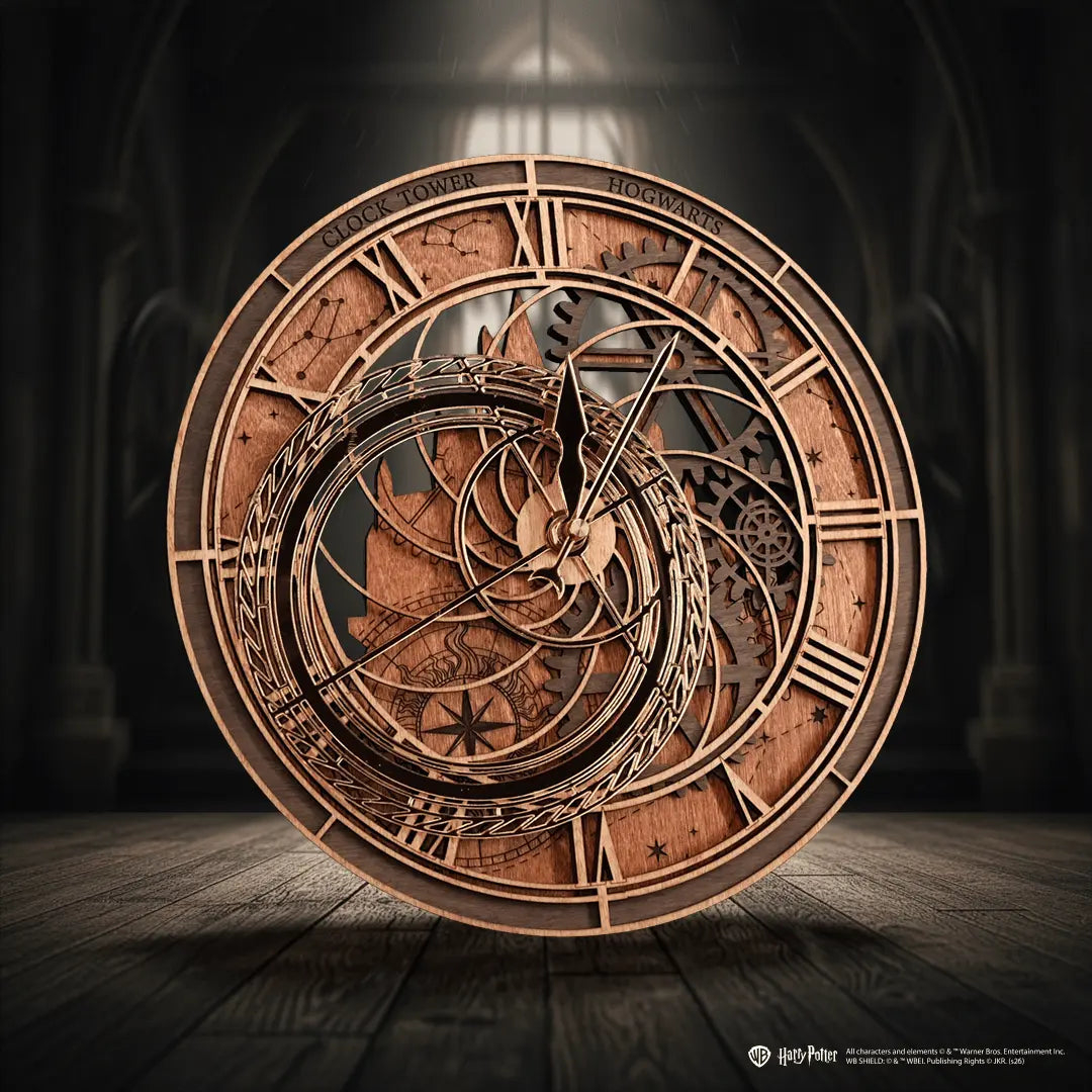 HANDCRAFTED HOGWARTS™ CLOCK TOWER 3D WALL CLOCK - OFFICIALLY LICENSED - HARRY POTTER ZeWood Inc.