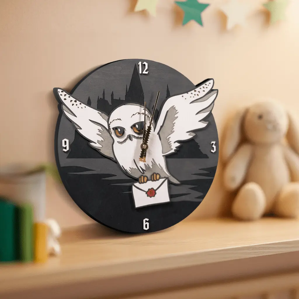 HEDWIG™ 3D WALL CLOCK ZeWood Inc.