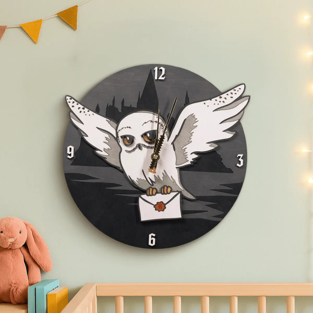 HEDWIG™ 3D WALL CLOCK ZeWood Inc.