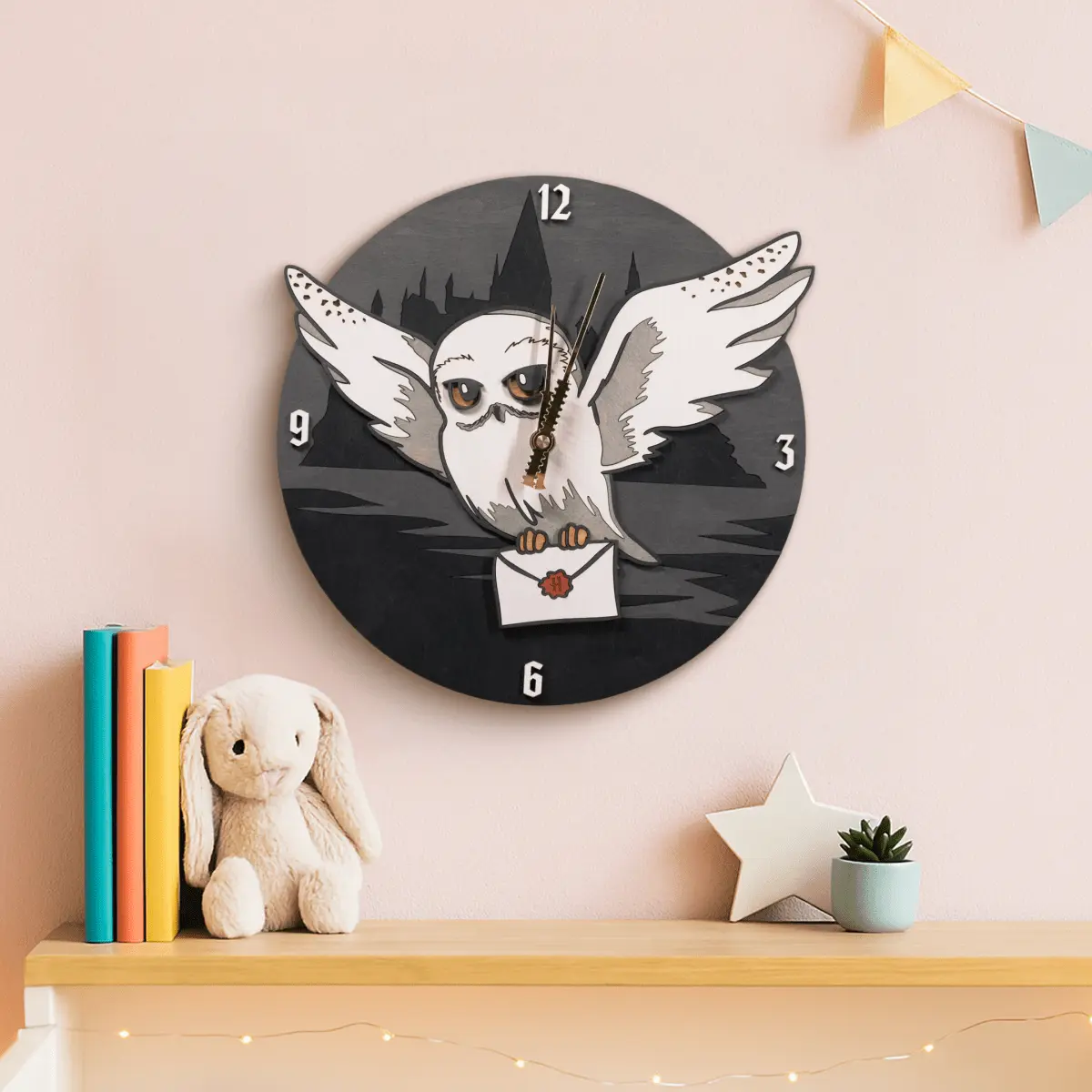 HEDWIG™ 3D WALL CLOCK ZeWood Inc.