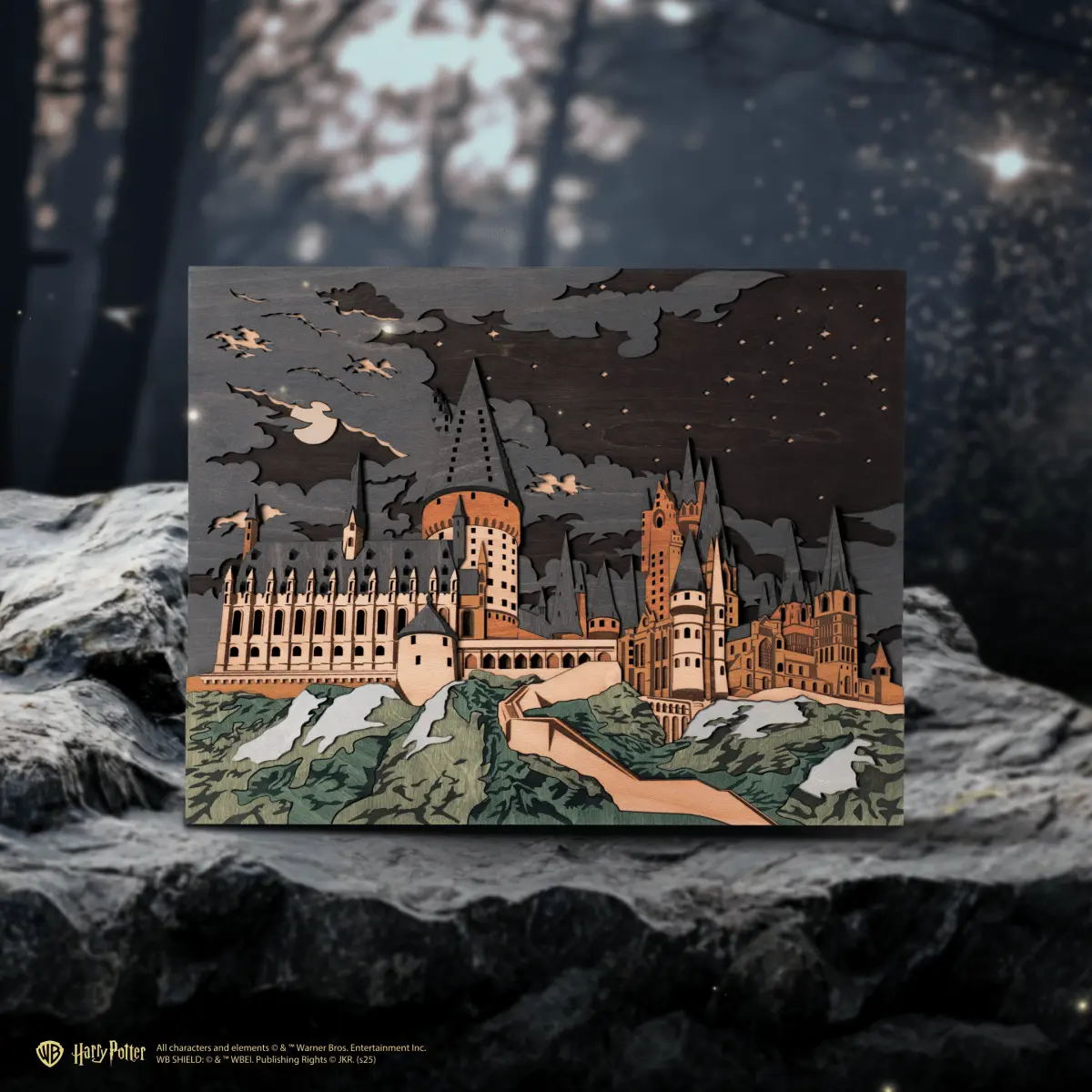 HOGWARTS™ 3D WOOD WALL POSTER ZeWood Inc.