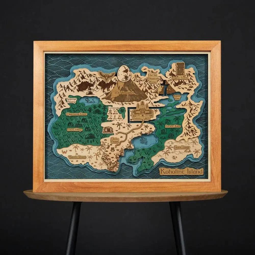 KOHOLINT ISLAND 3D WOOD MAP ZeWood Inc.
