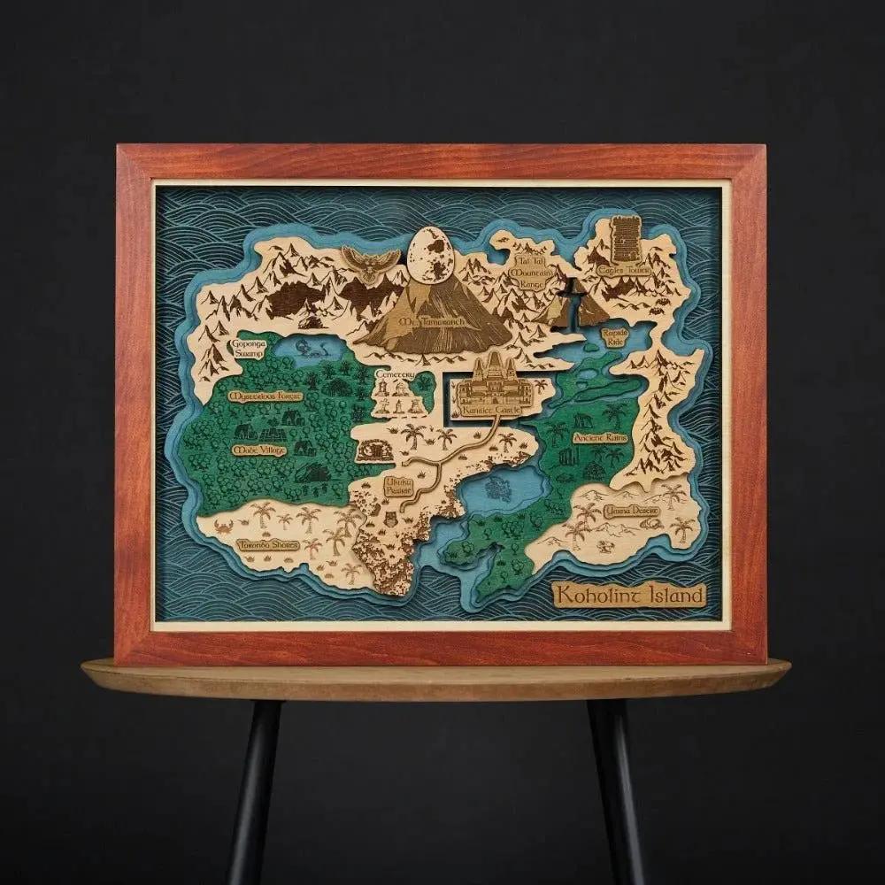 KOHOLINT ISLAND 3D WOOD MAP ZeWood Inc.