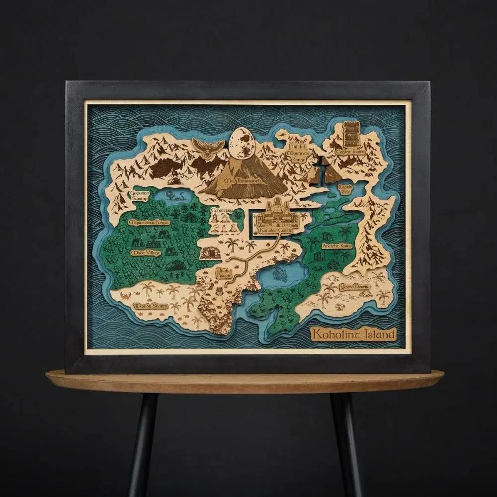 KOHOLINT ISLAND 3D WOOD MAP ZeWood Inc.
