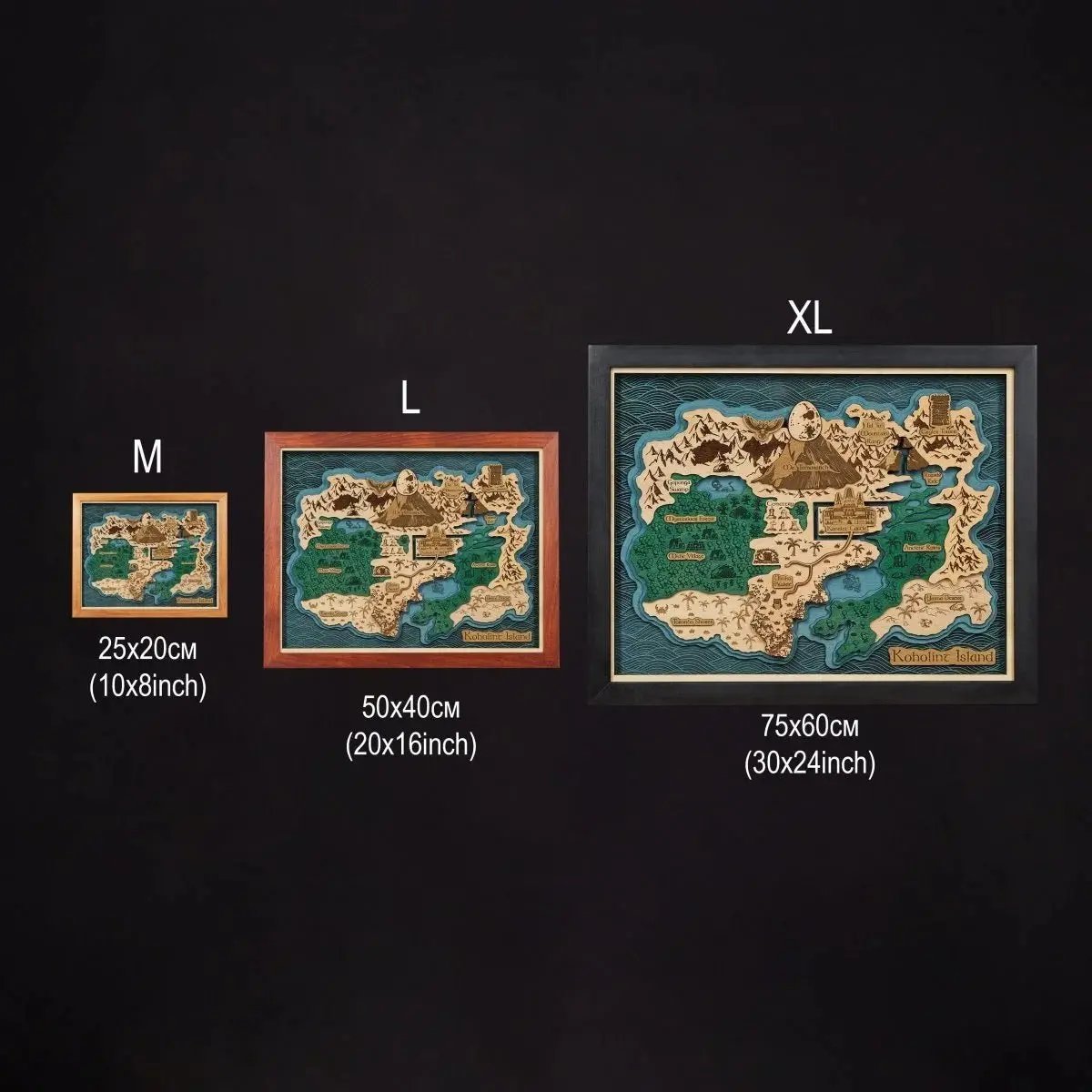 KOHOLINT ISLAND 3D WOOD MAP ZeWood Inc.