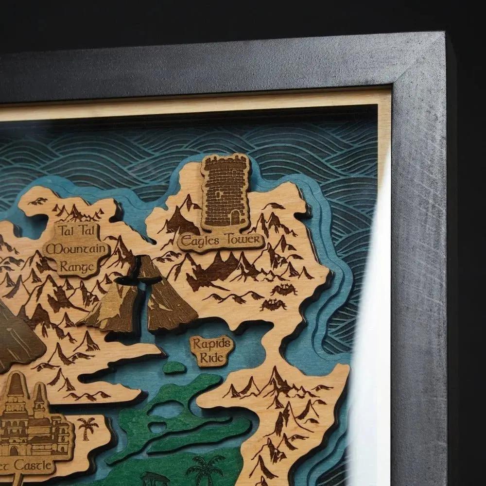 KOHOLINT ISLAND 3D WOOD MAP ZeWood Inc.