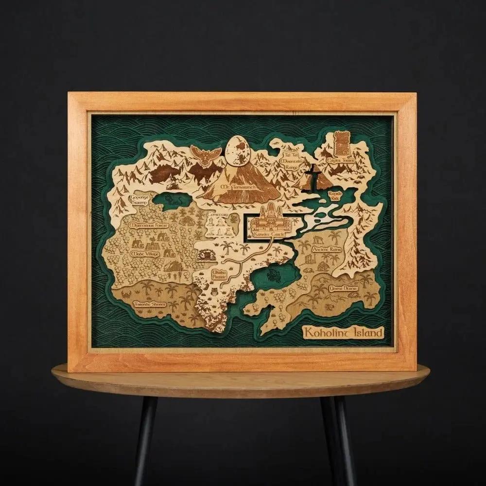 KOHOLINT ISLAND 3D WOOD MAP ZeWood Inc.
