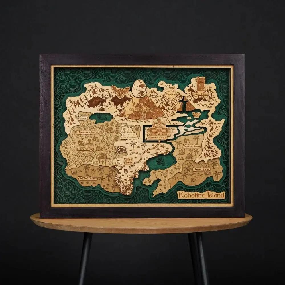 KOHOLINT ISLAND 3D WOOD MAP ZeWood Inc.