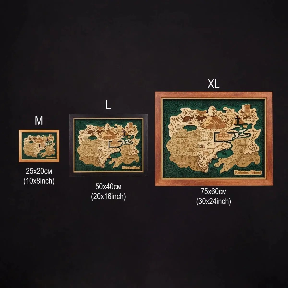 KOHOLINT ISLAND 3D WOOD MAP ZeWood Inc.