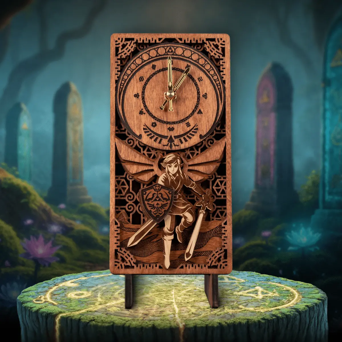 MASTER SWORD 3D WOOD CLOCK ZeWood Inc.