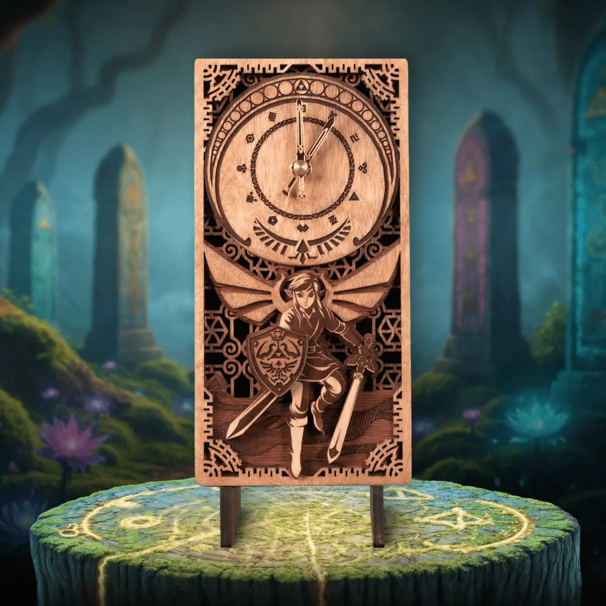 MASTER SWORD 3D WOOD CLOCK ZeWood Inc.
