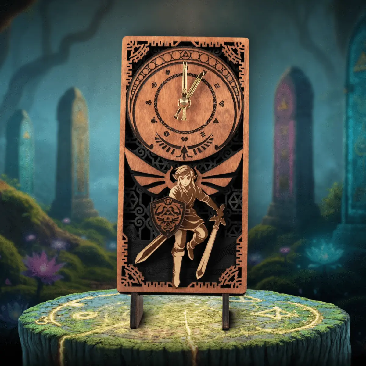 MASTER SWORD 3D WOOD CLOCK ZeWood Inc.