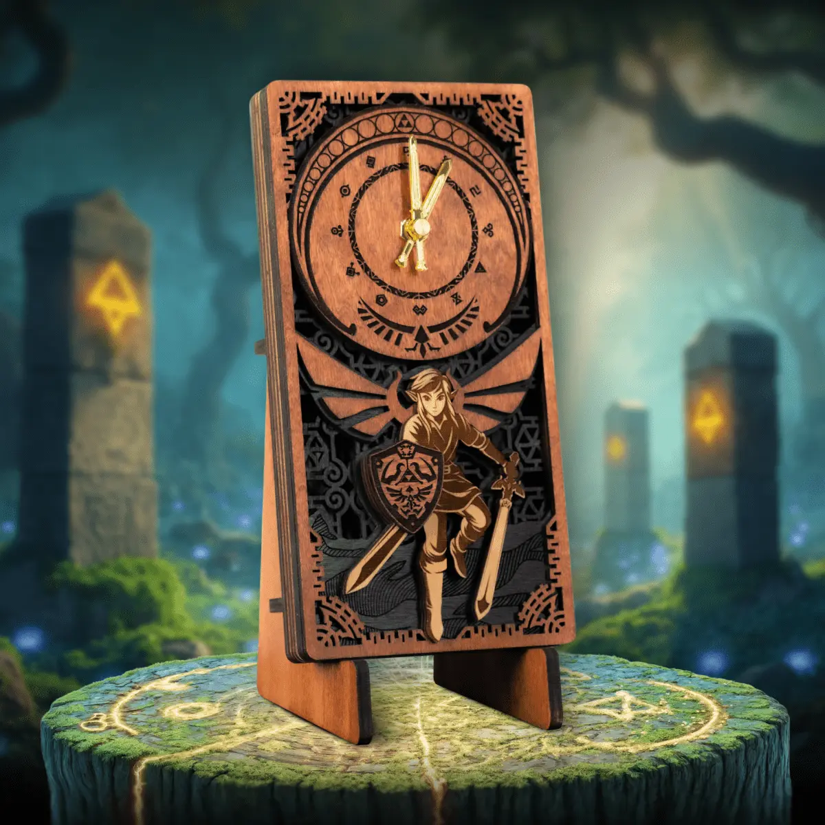 MASTER SWORD 3D WOOD CLOCK ZeWood Inc.