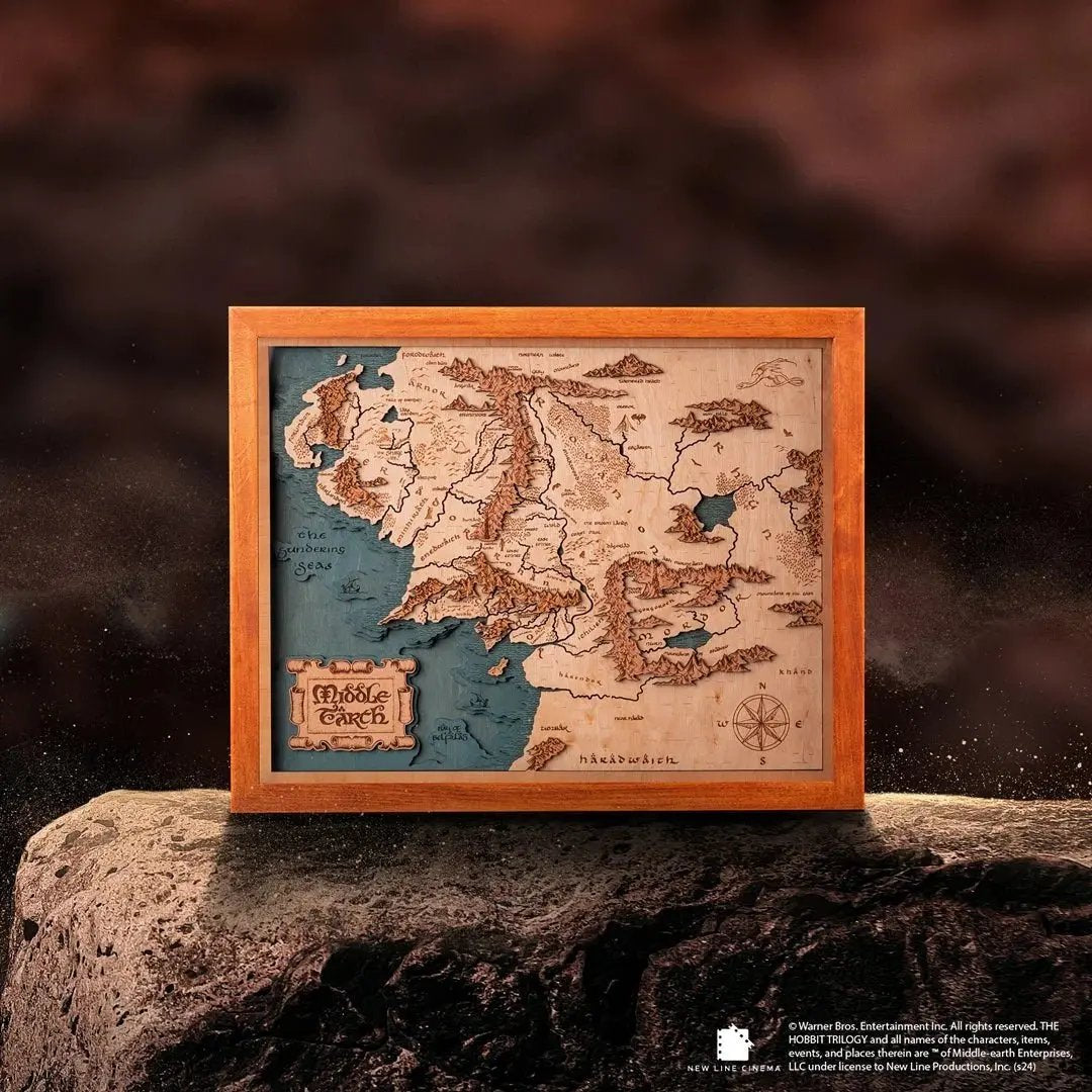 MIDDLE EARTH™ 3D  WOOD MAP ZeWood Inc.
