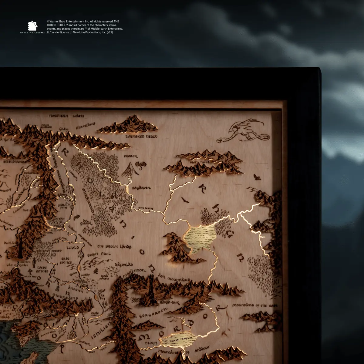 MIDDLE EARTH™ 3D  WOOD MAP ZeWood Inc.