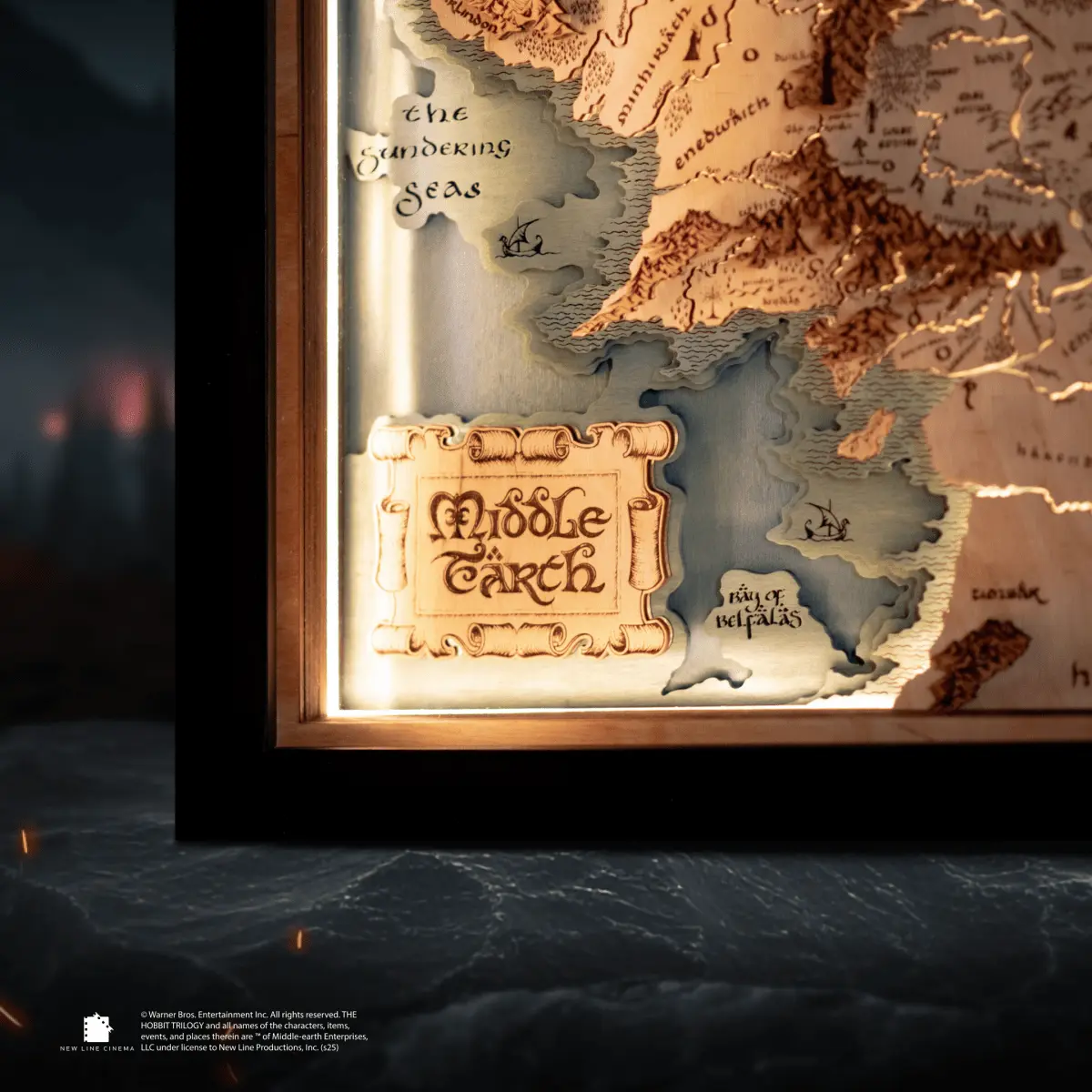MIDDLE EARTH™ 3D  WOOD MAP ZeWood Inc.