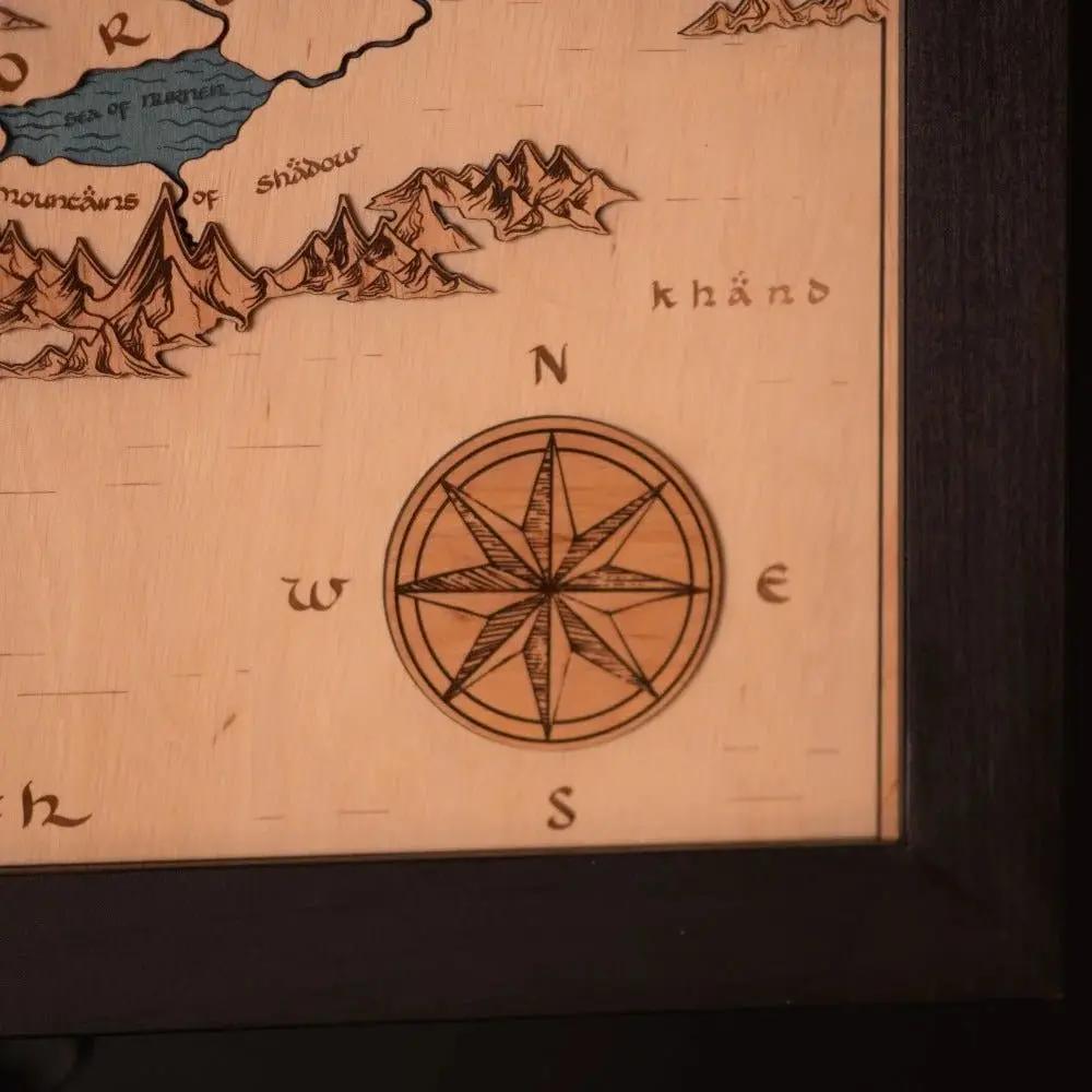 MIDDLE EARTH™ 3D  WOOD MAP ZeWood Inc.