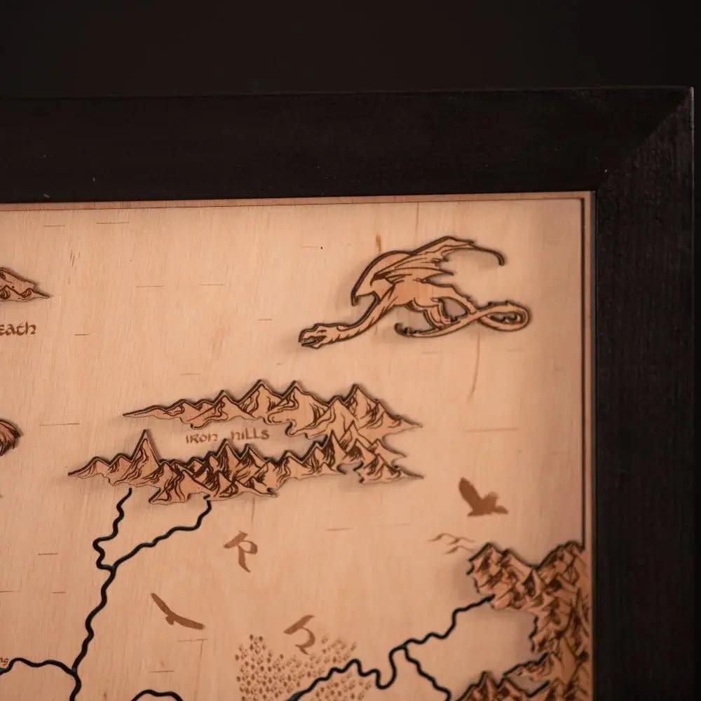 MIDDLE EARTH™ 3D  WOOD MAP ZeWood Inc.