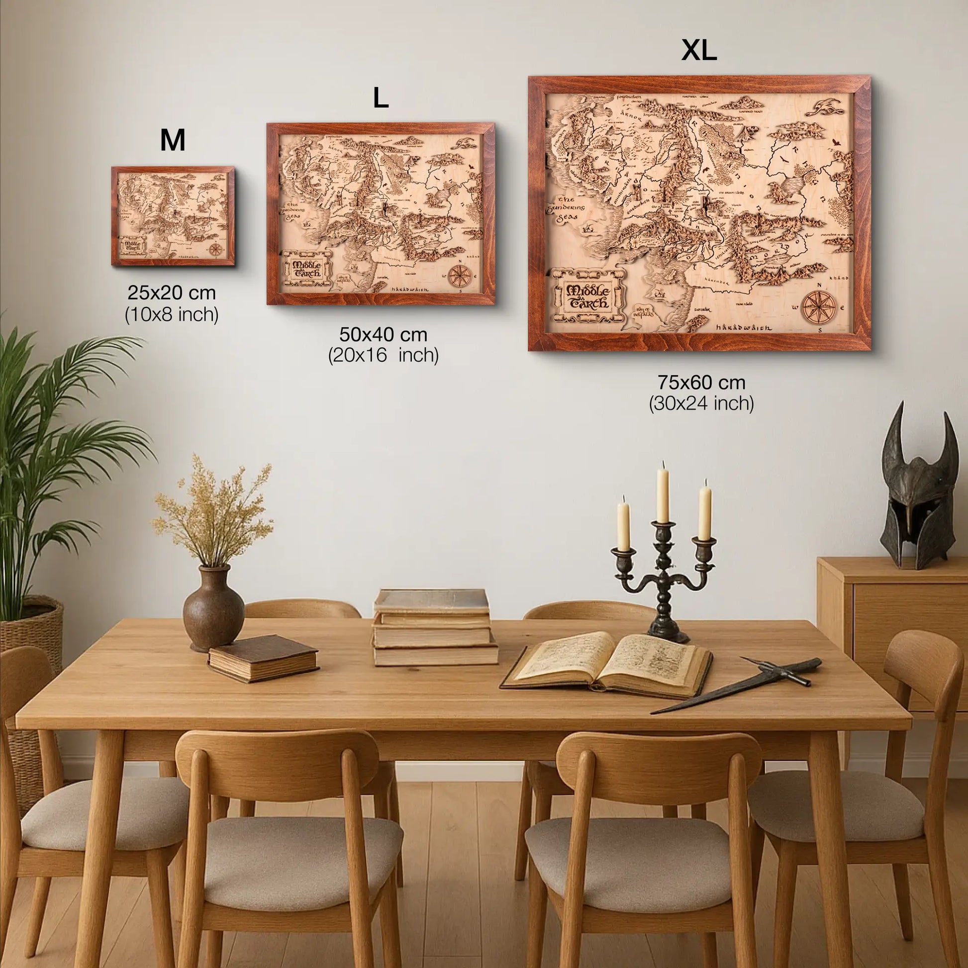 MITTELERDE™ 3D HOLZKARTE ZeWood Inc.