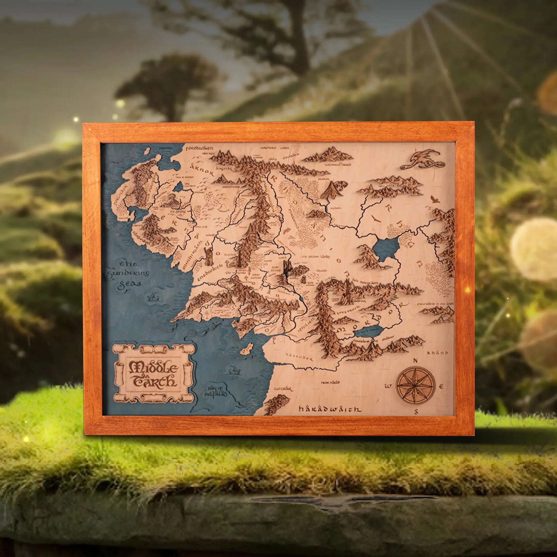 MITTELERDE™ 3D HOLZKARTE (Copy) ZeWood Inc.