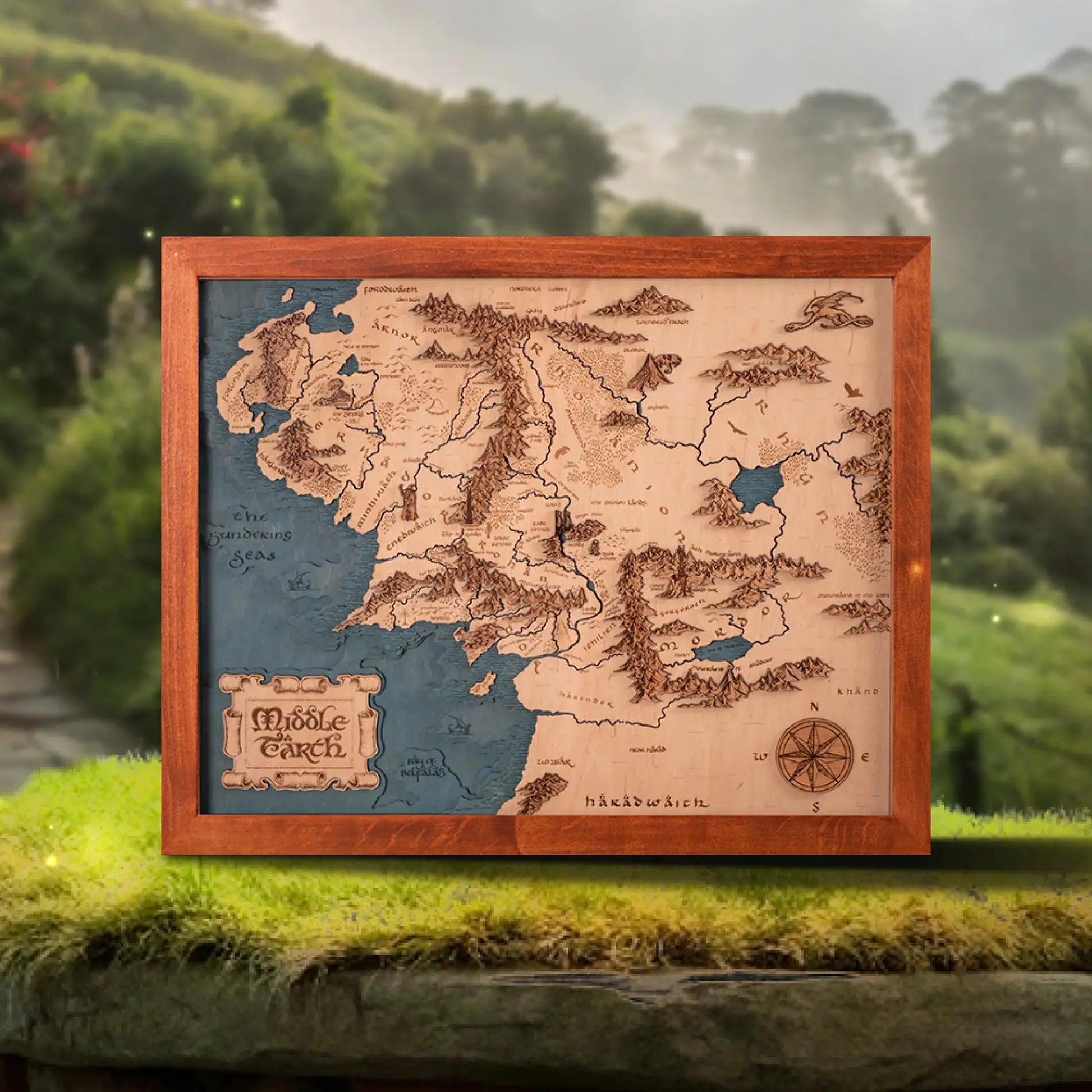 MITTELERDE™ 3D HOLZKARTE (Copy) ZeWood Inc.