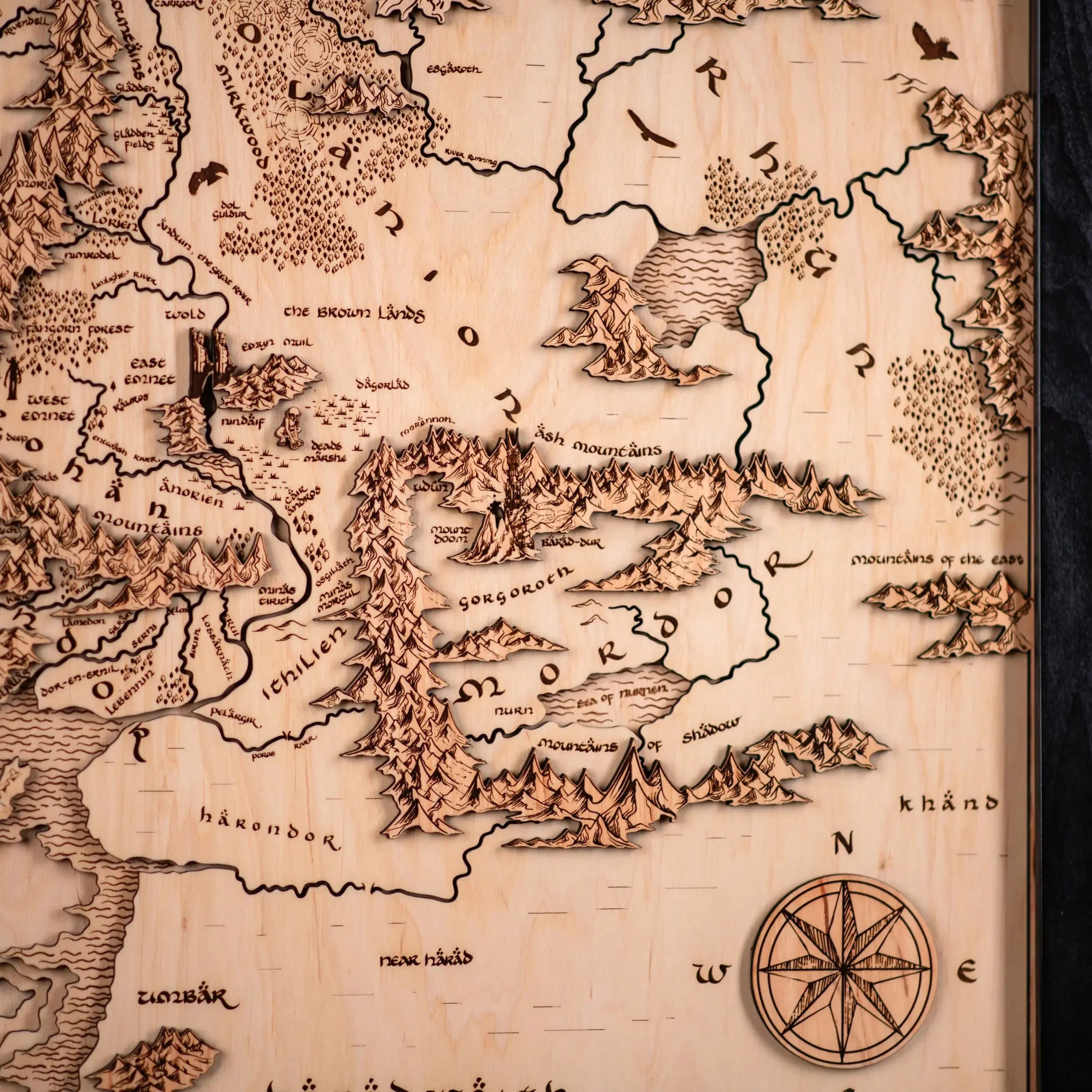 MITTELERDE™ 3D HOLZKARTE (Copy) ZeWood Inc.