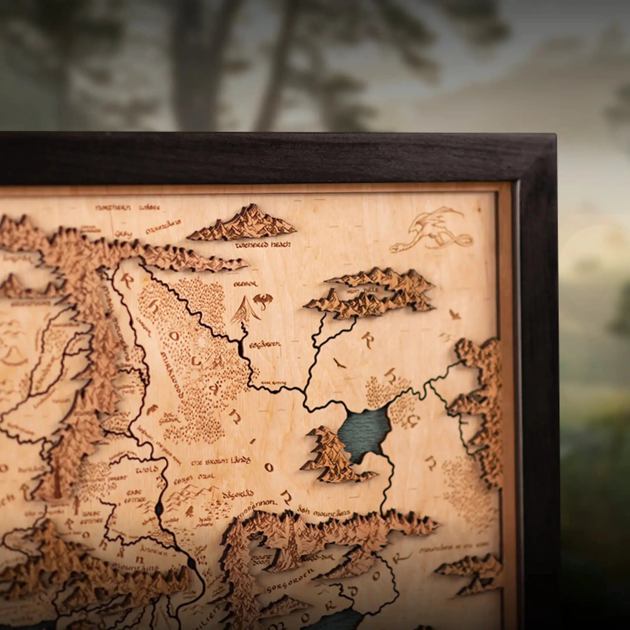 MITTELERDE™ 3D HOLZKARTE (Copy) ZeWood Inc.