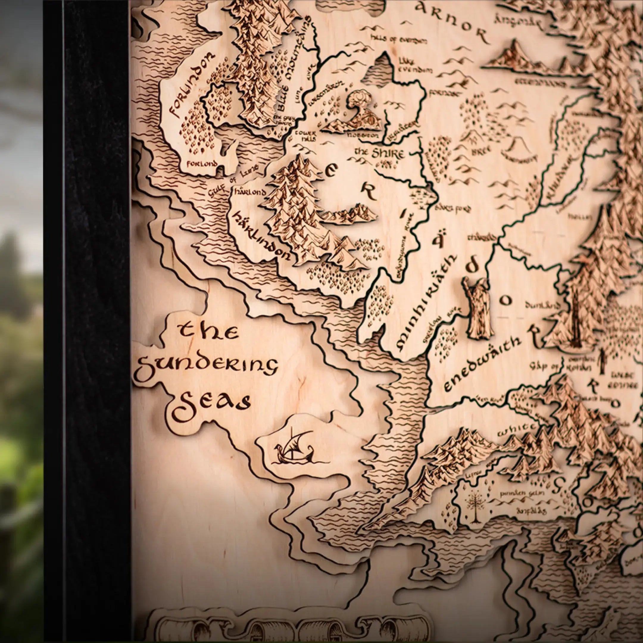 MITTELERDE™ 3D HOLZKARTE (Copy) ZeWood Inc.