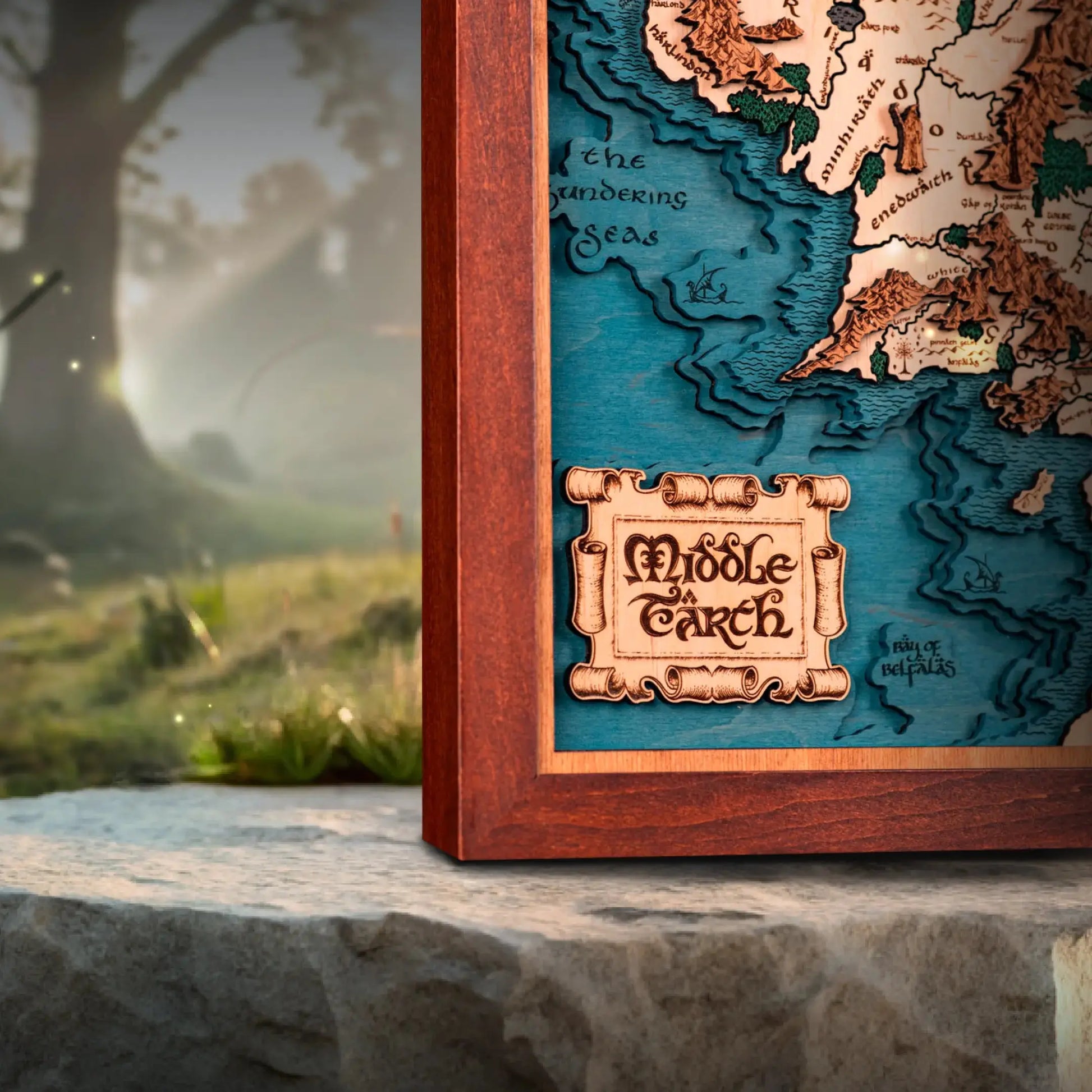 MITTELERDE™ 3D HOLZKARTE (Copy) ZeWood Inc.