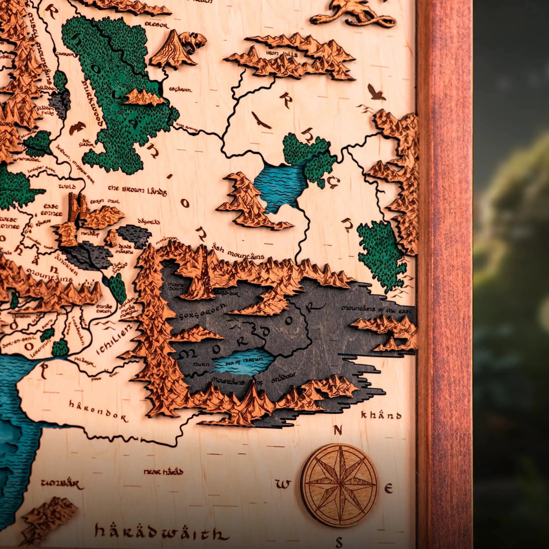 MITTELERDE™ 3D HOLZKARTE (Copy) ZeWood Inc.