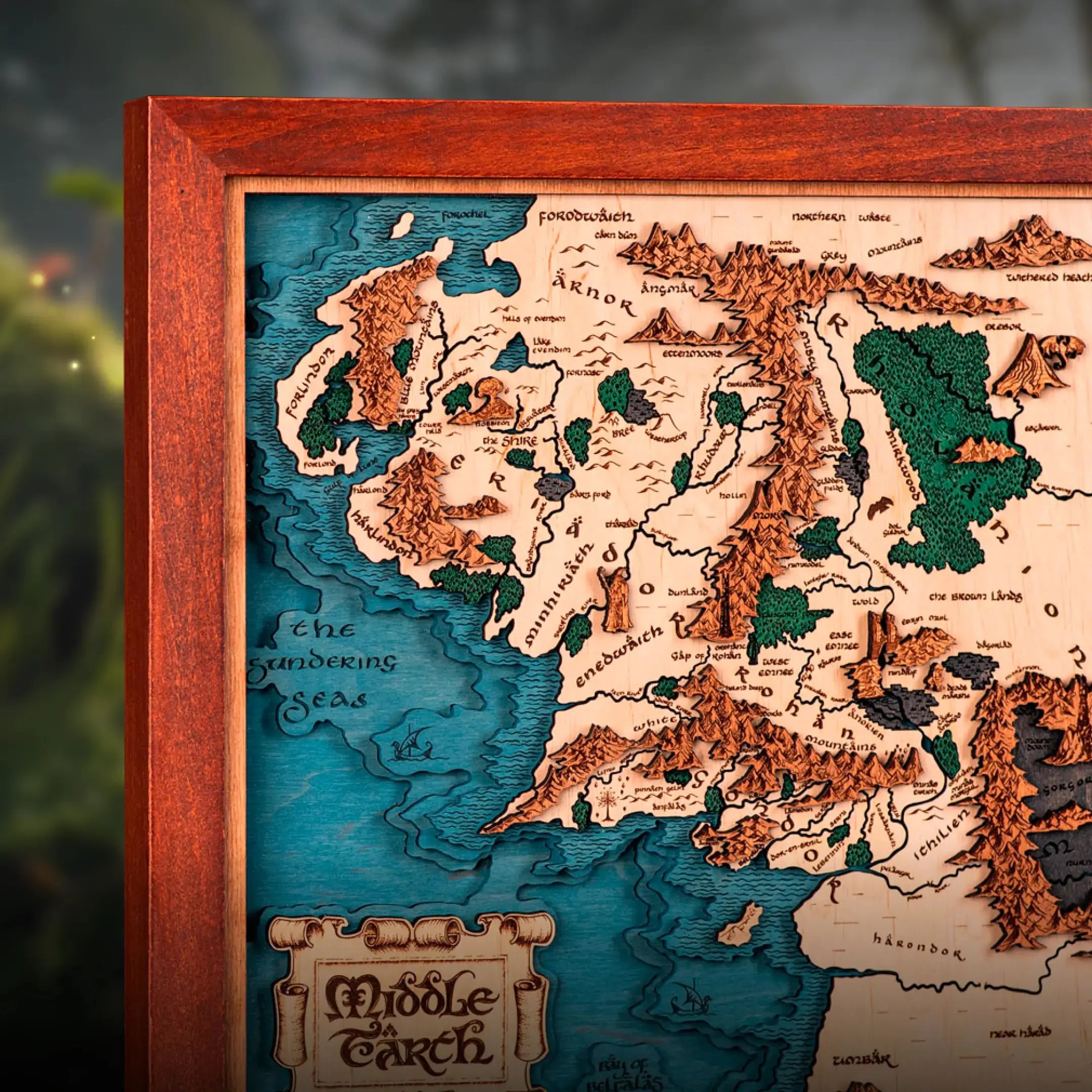 MITTELERDE™ 3D HOLZKARTE (Copy) ZeWood Inc.