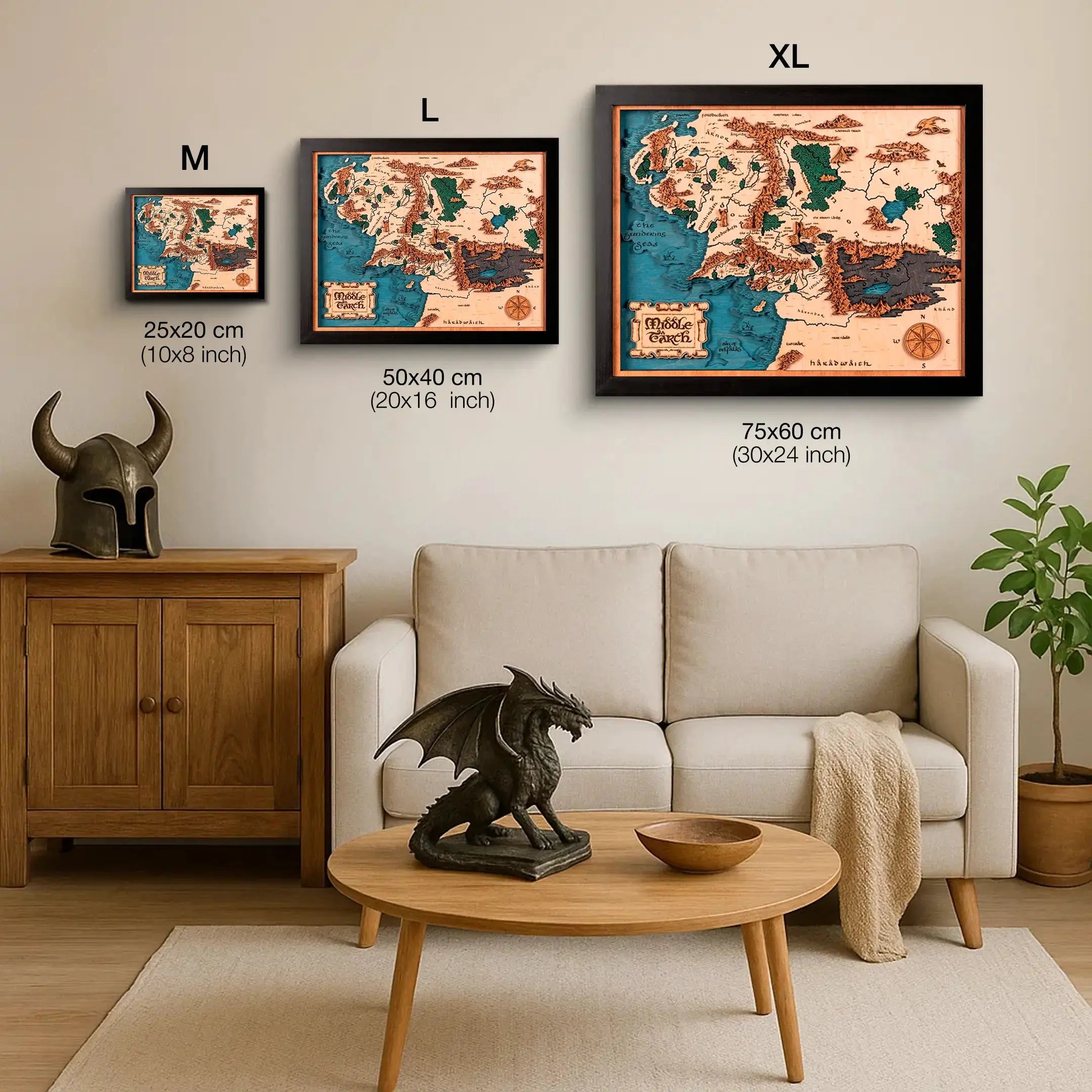 MITTELERDE™ 3D HOLZKARTE (Copy) ZeWood Inc.