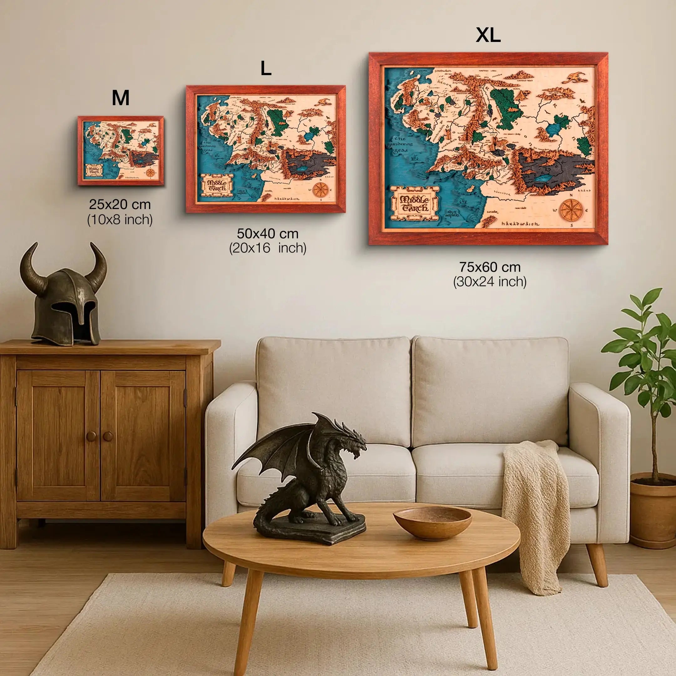 MITTELERDE™ 3D HOLZKARTE (Copy) ZeWood Inc.