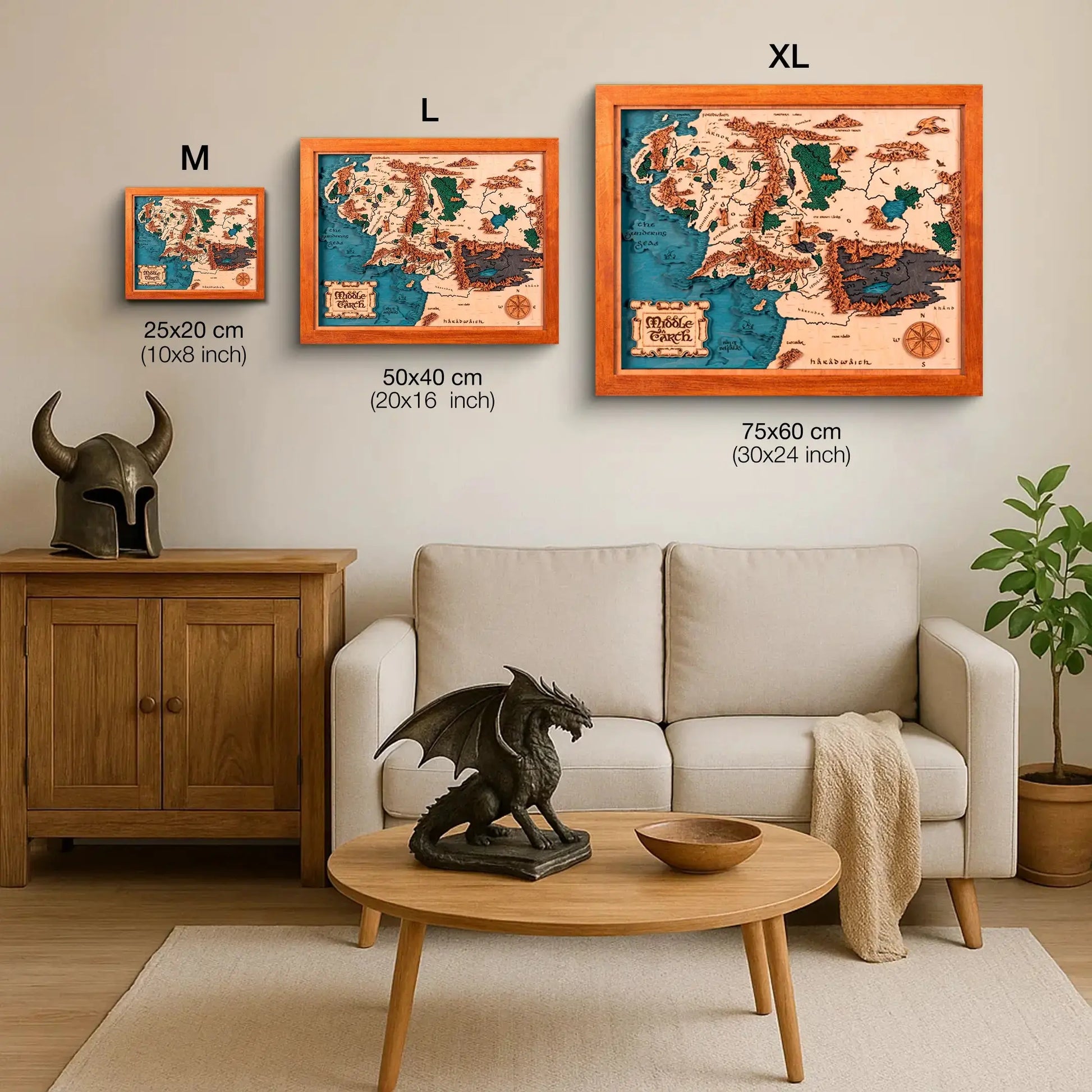 MITTELERDE™ 3D HOLZKARTE (Copy) ZeWood Inc.