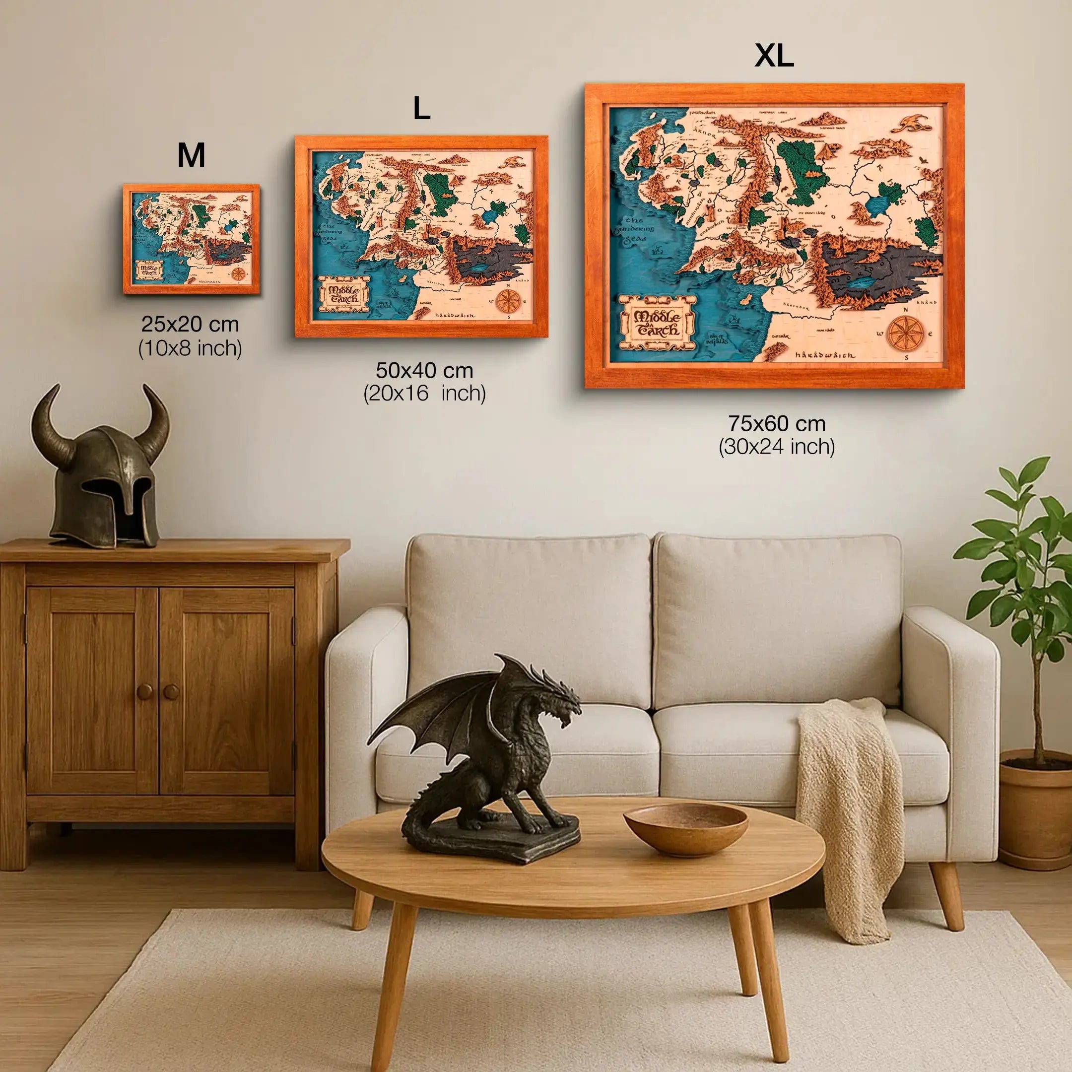 MITTELERDE™ 3D HOLZKARTE (Copy) ZeWood Inc.