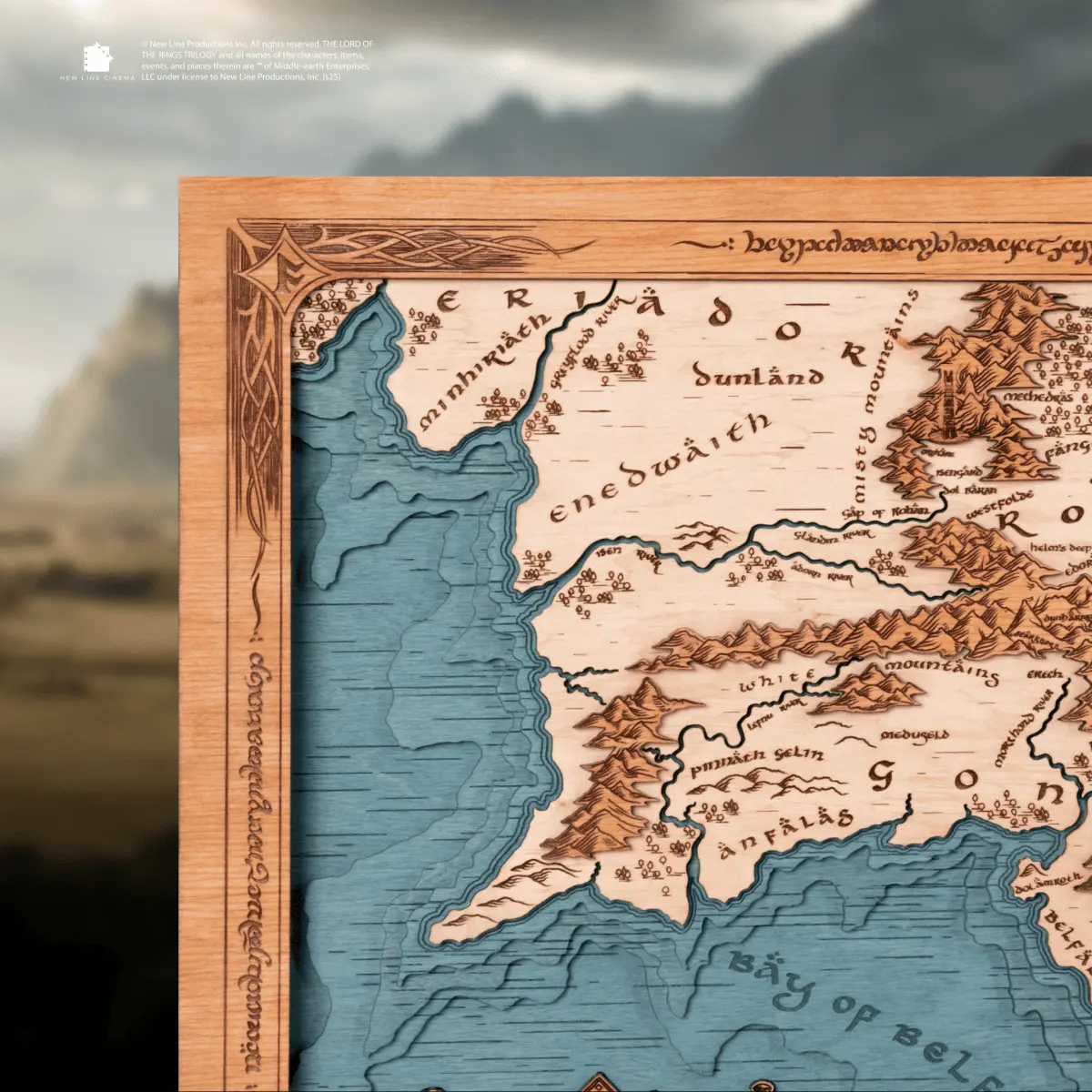 ROHAN & GONDOR 3D WOOD MAP ZeWood Inc.