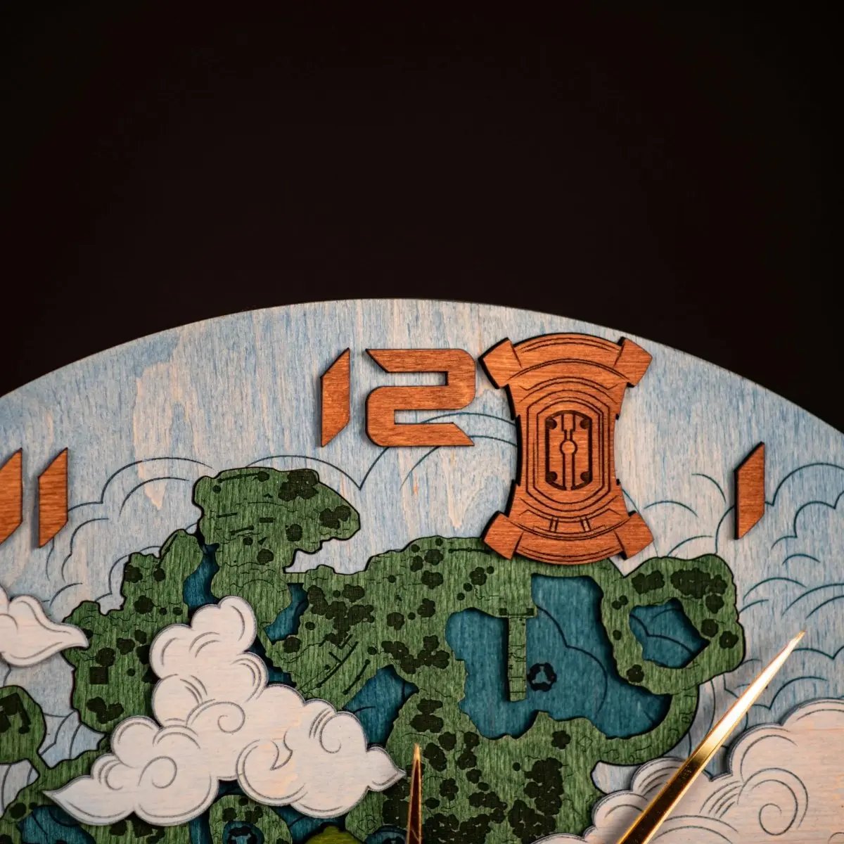 THE HYRULE 3D WOOD CLOCK - GREAT SKY ISLAND ZeWood Inc.