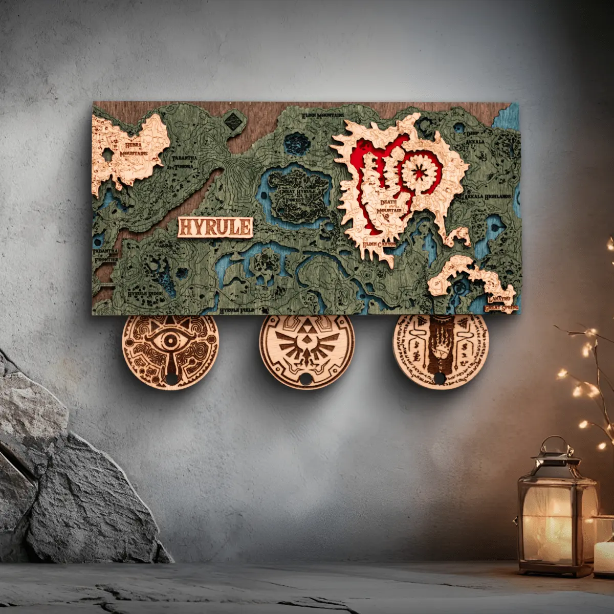 THE HYRULE 3D WOOD KEY HOLDER ZeWood Inc.