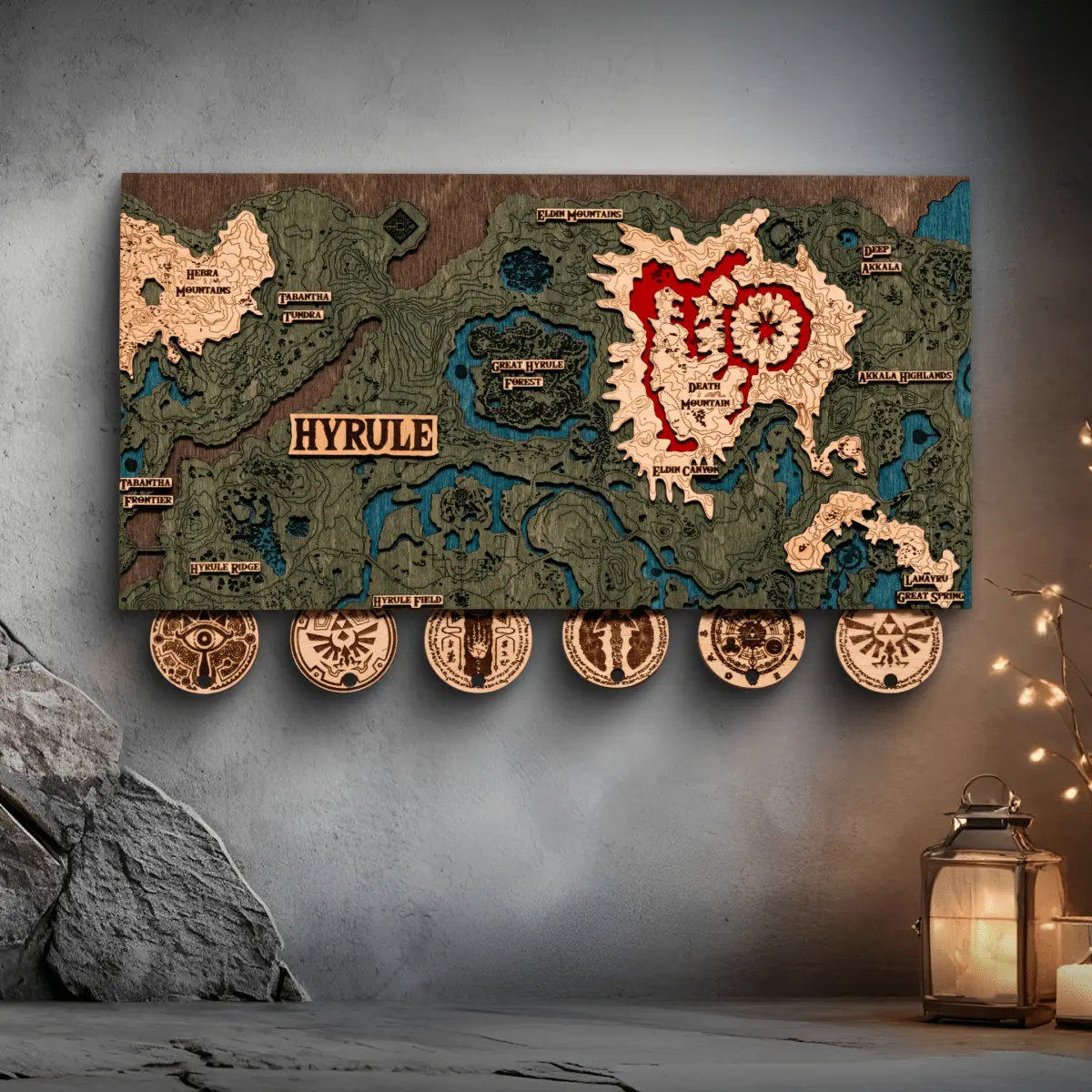 THE HYRULE 3D WOOD KEY HOLDER ZeWood Inc.