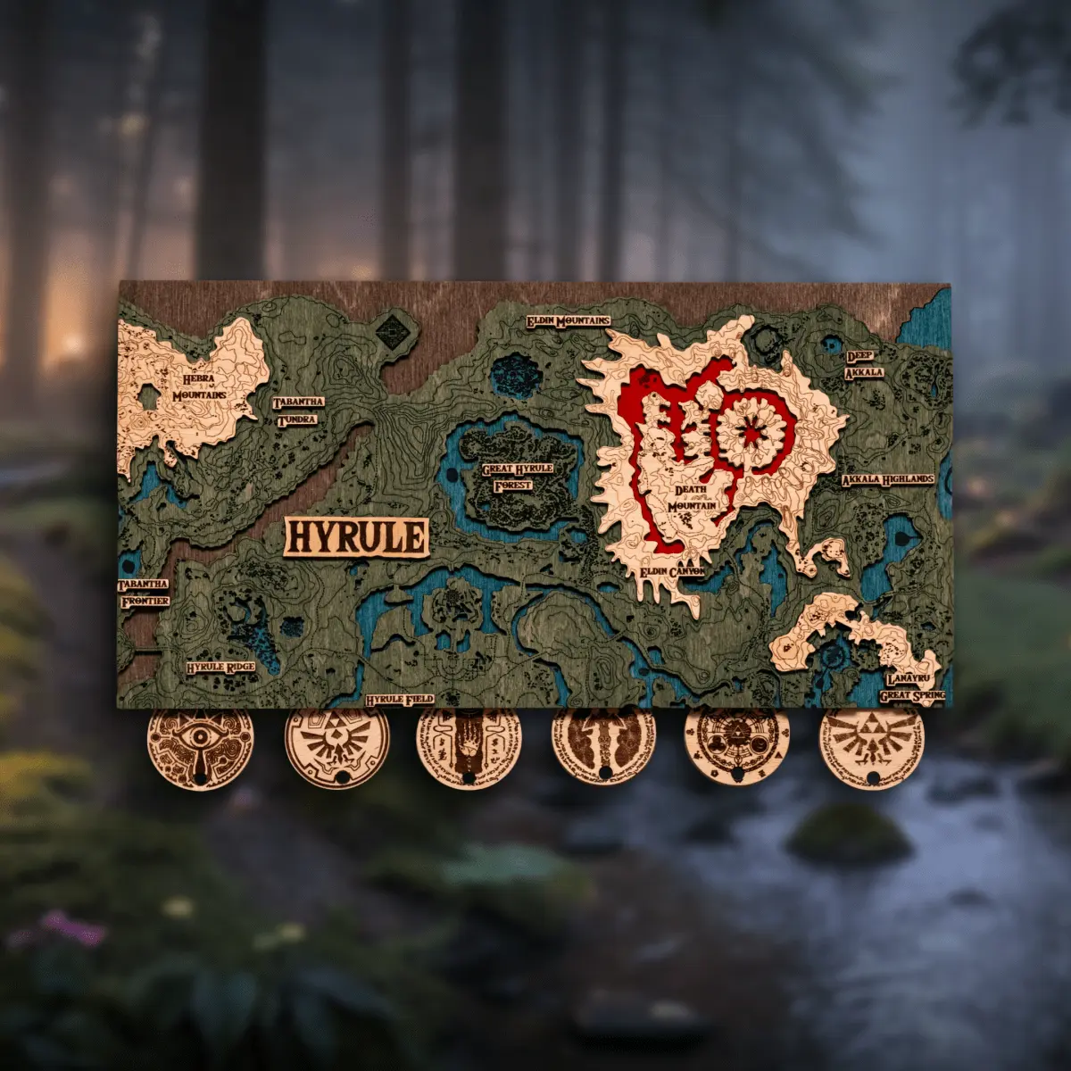 THE HYRULE 3D WOOD KEY HOLDER ZeWood Inc.