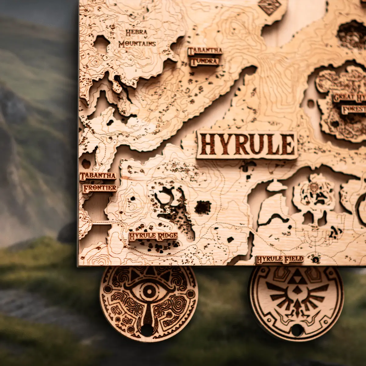 THE HYRULE 3D WOOD KEY HOLDER ZeWood Inc.