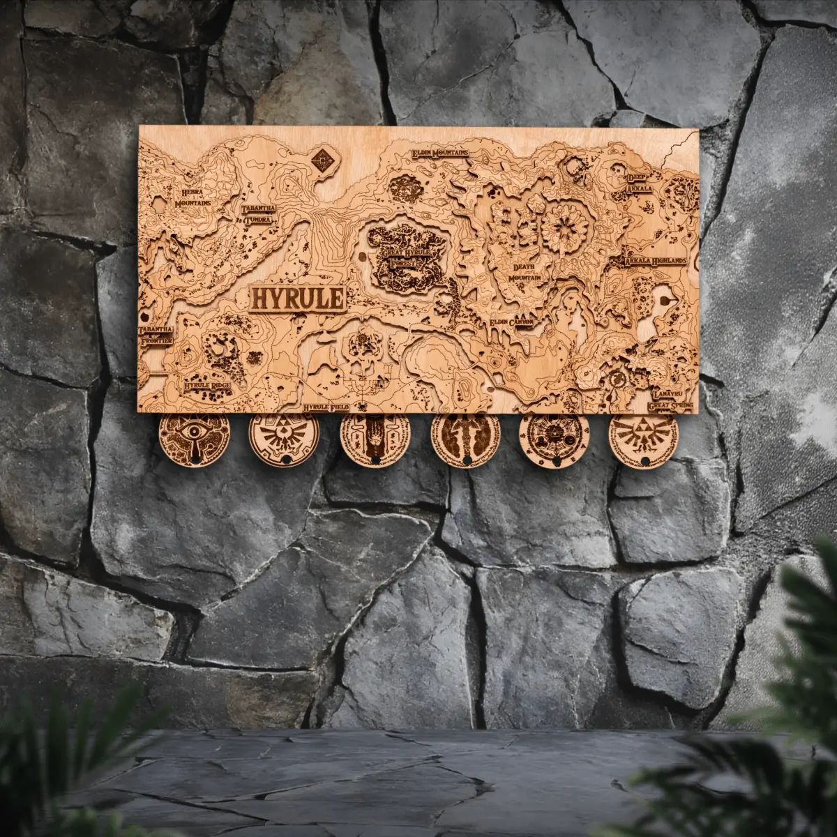 THE HYRULE 3D WOOD KEY HOLDER ZeWood Inc.